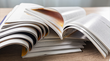 Stack of journals